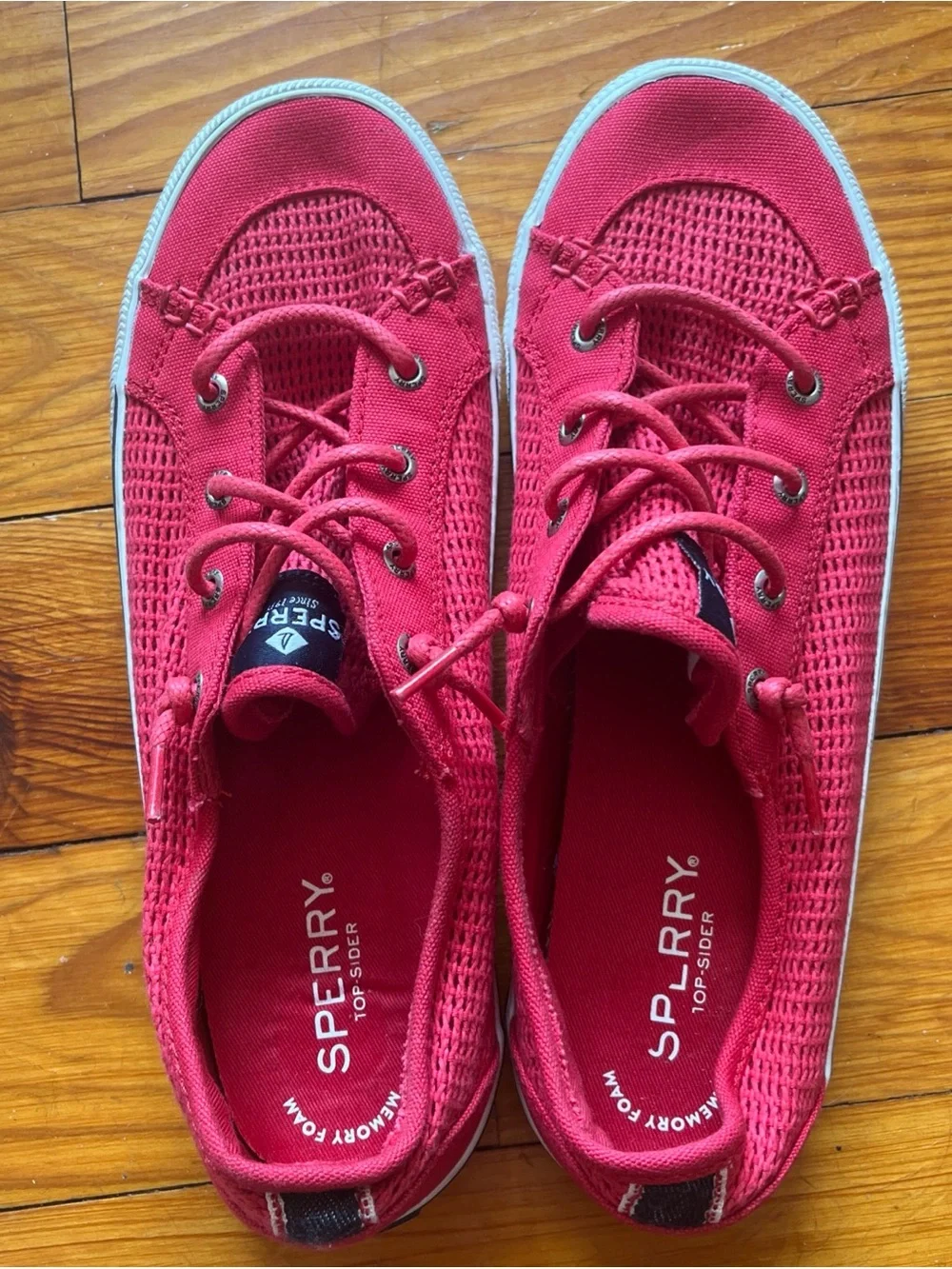 Sperry Women’s Red Mesh Boat Shoes